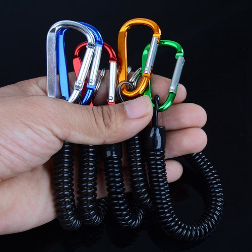 Retractable Spring Elastic Rope Keychain