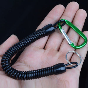 Retractable Spring Elastic Rope Keychain