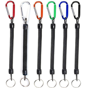 Retractable Spring Elastic Rope Keychain