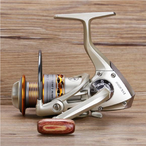 Wooden Handshake Spinning Fishing Reel